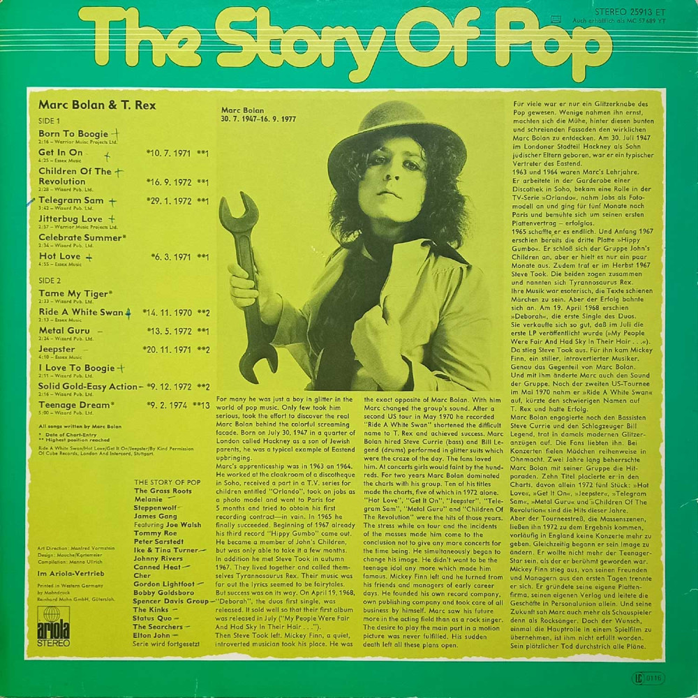 Marc Bolan & T. Rex – The Story Of Pop: Marc Bolan & T. Rex (LP)