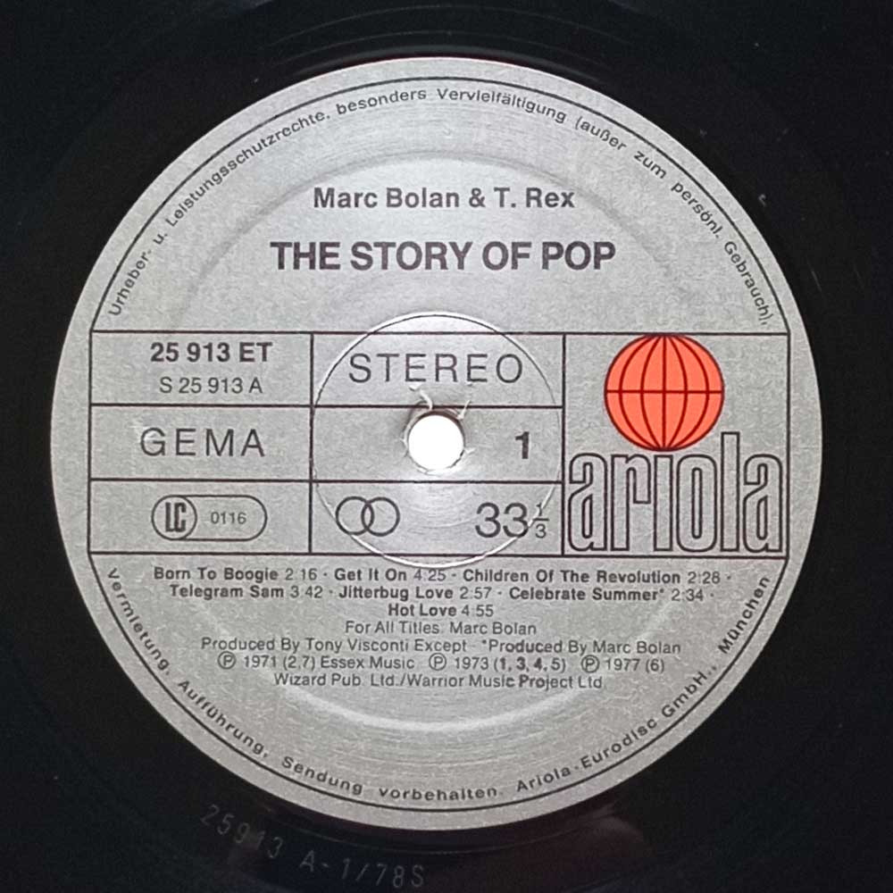 Marc Bolan & T. Rex – The Story Of Pop: Marc Bolan & T. Rex (LP)