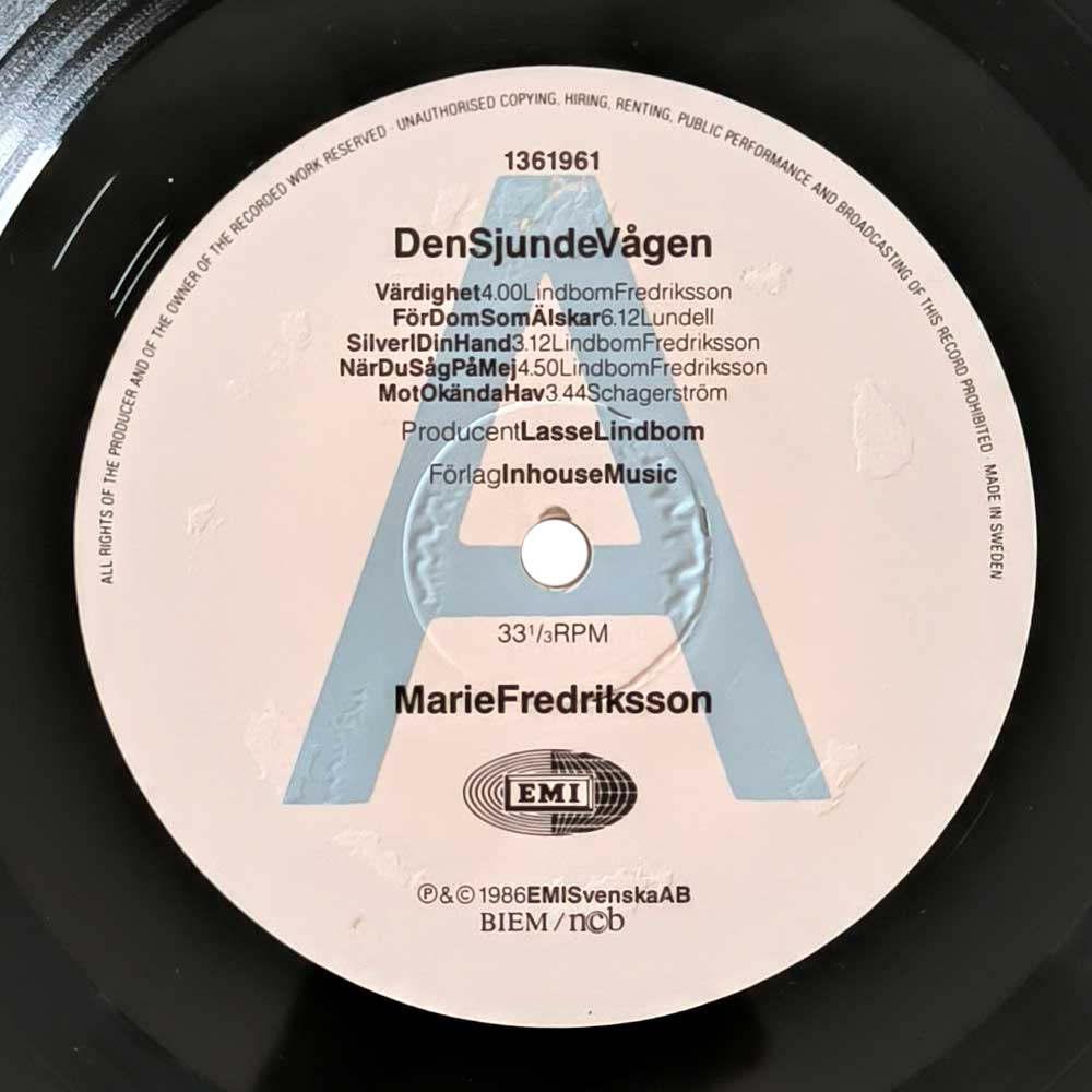 Marie Fredriksson - Den Sjunde Vagen (LP)