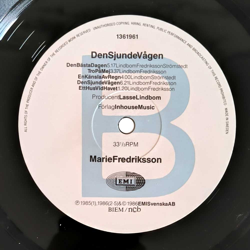 Marie Fredriksson - Den Sjunde Vagen (LP)