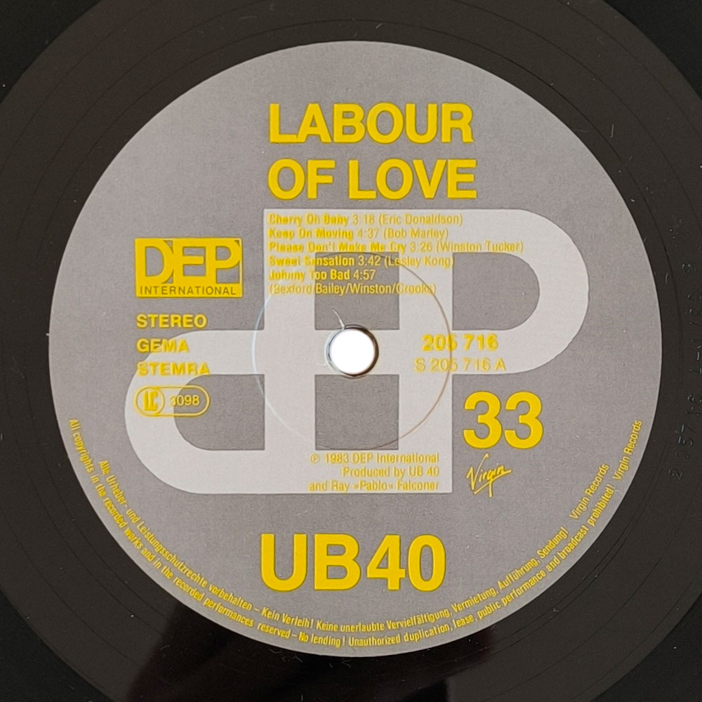 UB40 – Labour Of Love (LP)