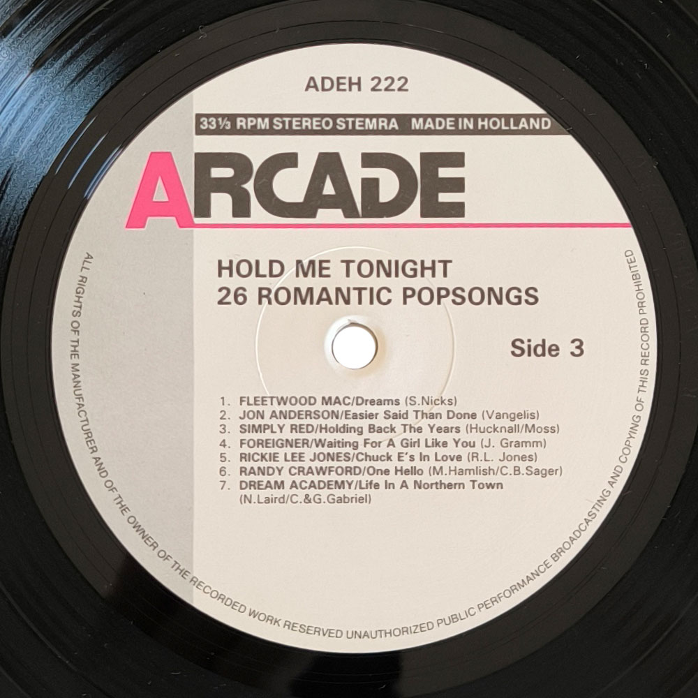 Various - Hold Me Tonight - 26 Romantic Popsongs (2 LP)