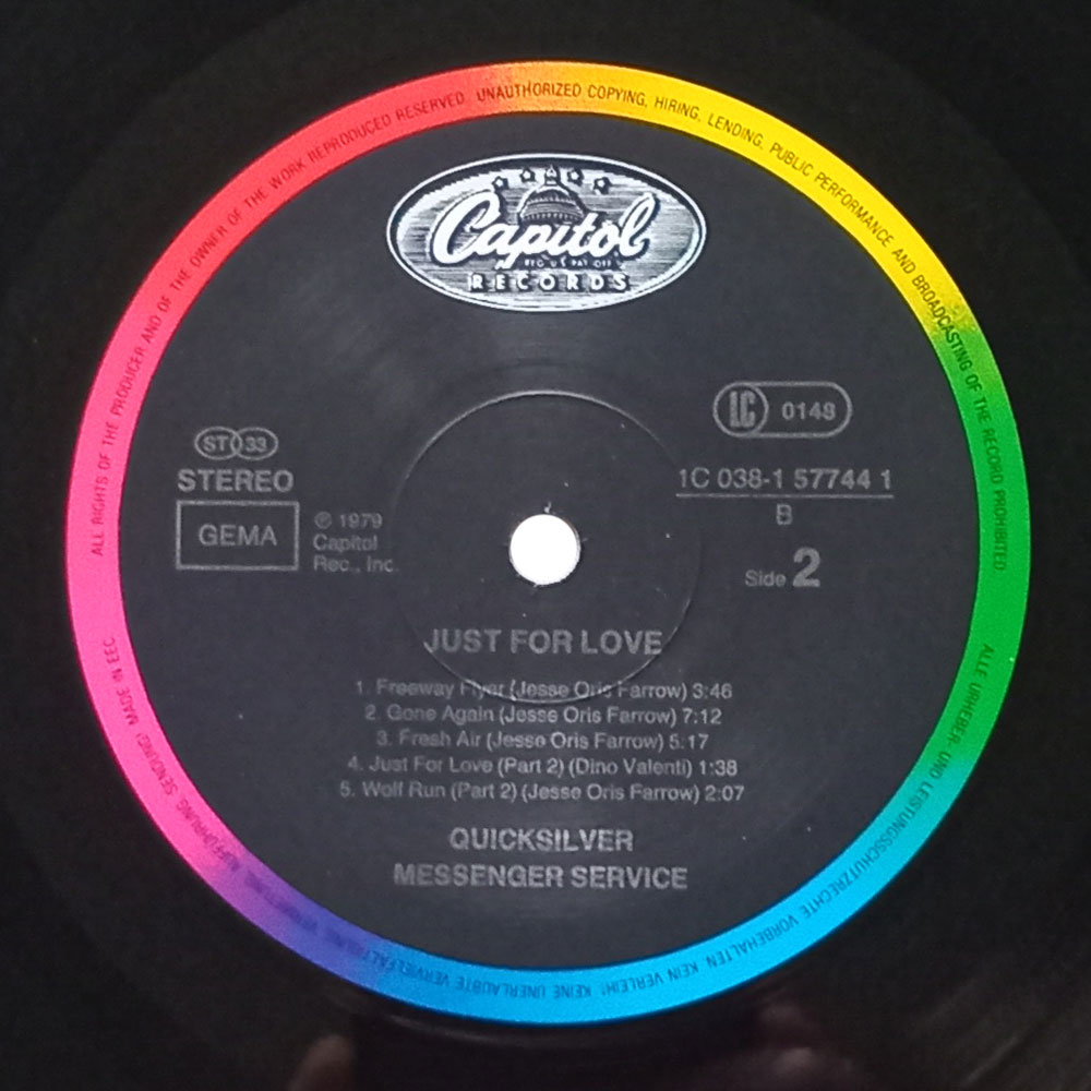 Quicksilver Messenger Service – Just For Love (LP)