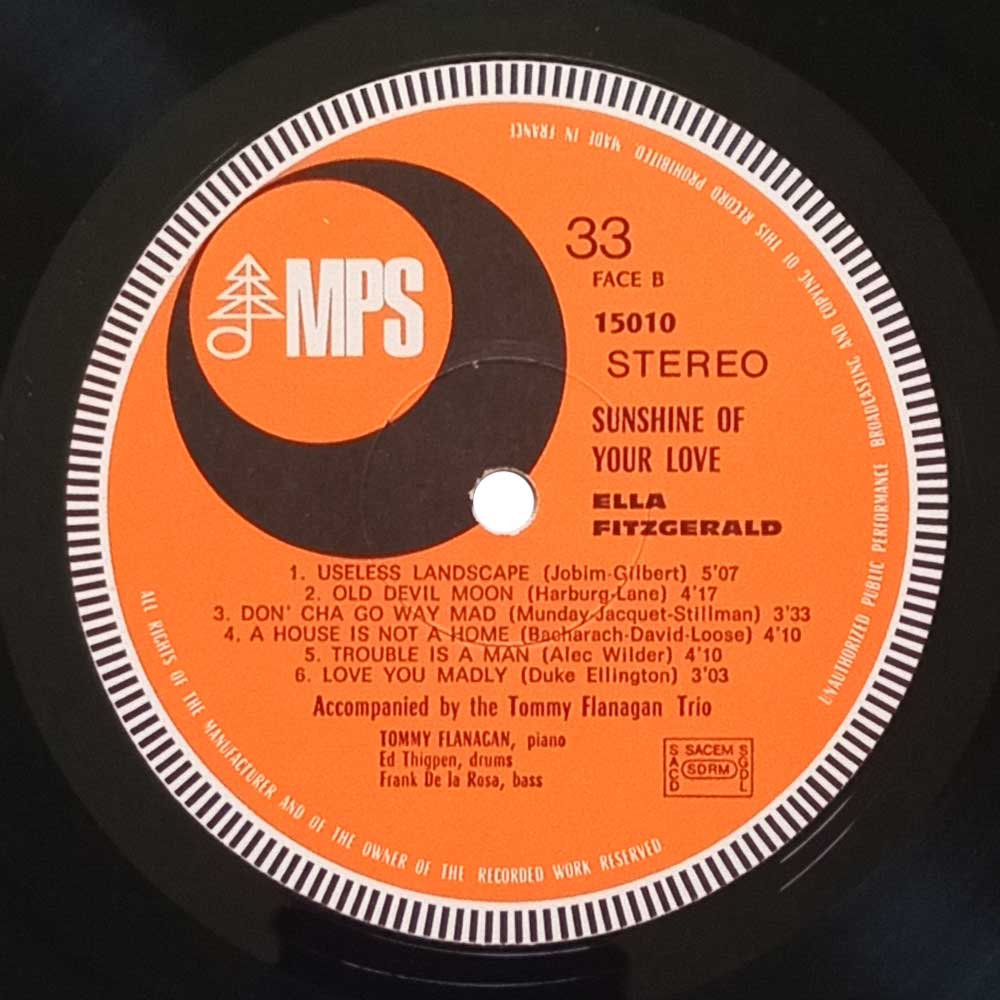 Ella Fitzgerald - Sunshine Of Your Love (LP)