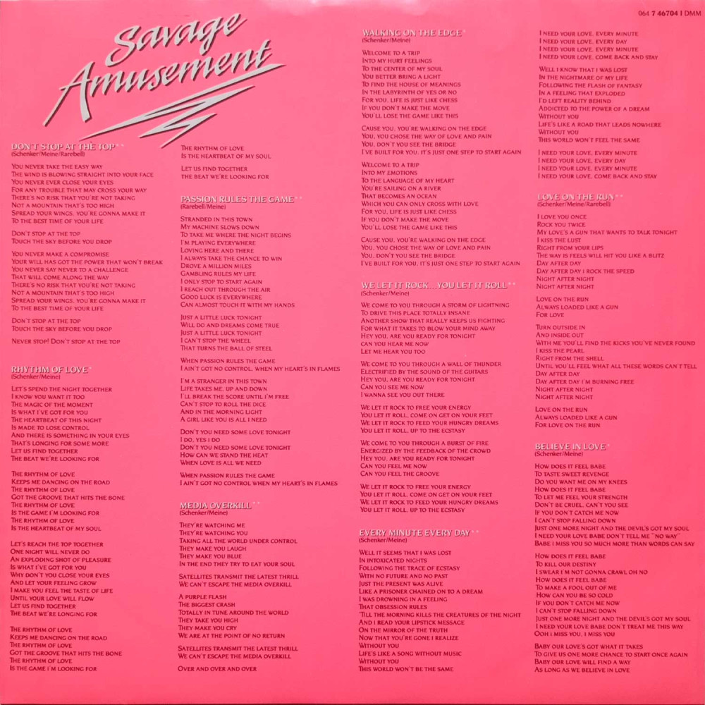 Scorpions - Savage Amusement (L P)