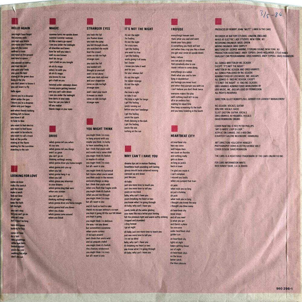 The Cars - Heartbeat City (LP)