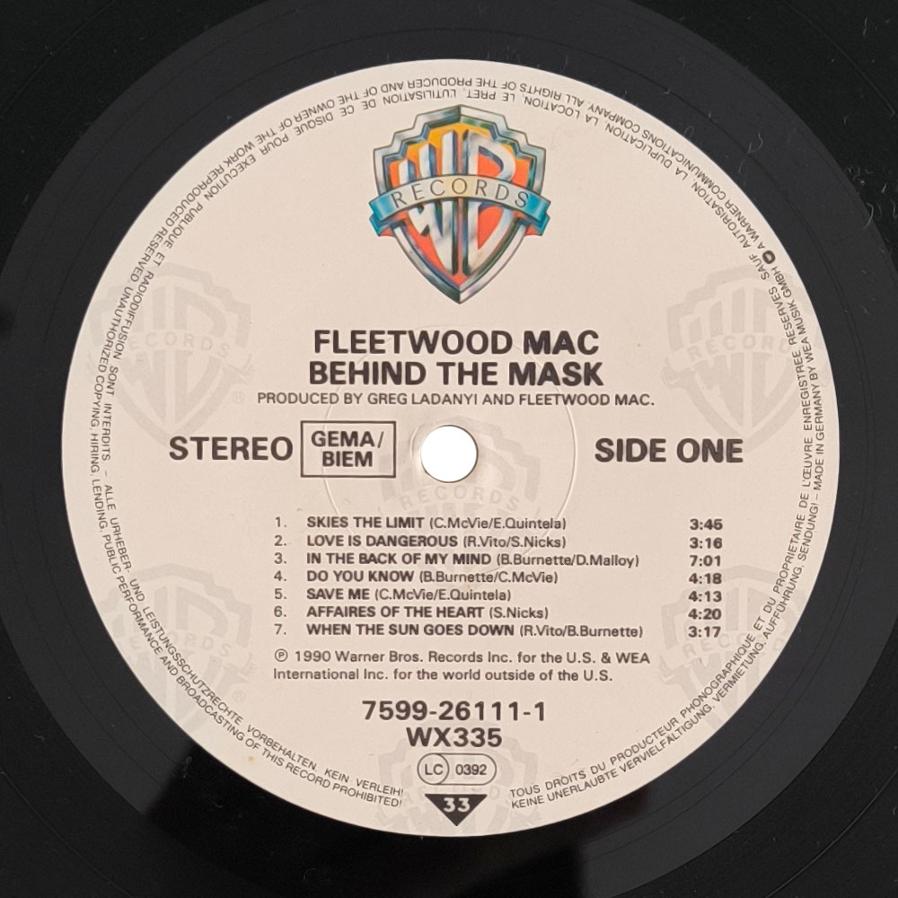 Fleetwood Mac ‎– Behind The Mask (LP)