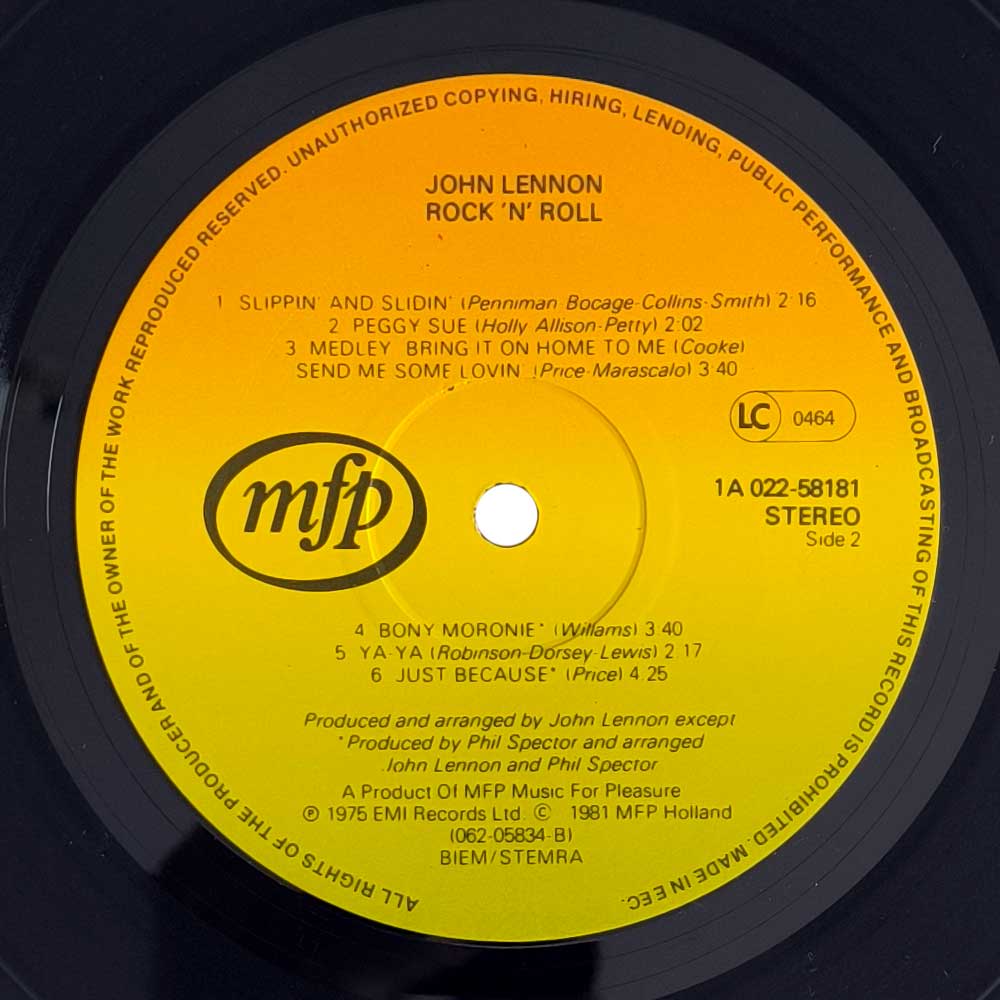 John Lennon – Rock 'N' Roll (LP)