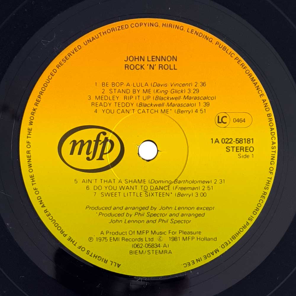 John Lennon – Rock 'N' Roll (LP)