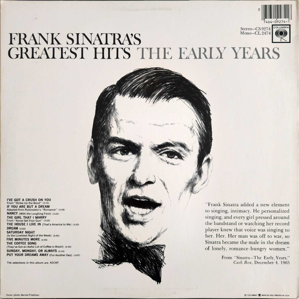 Frank Sinatra – Frank Sinatra's Greatest Hits The Early Years (LP)