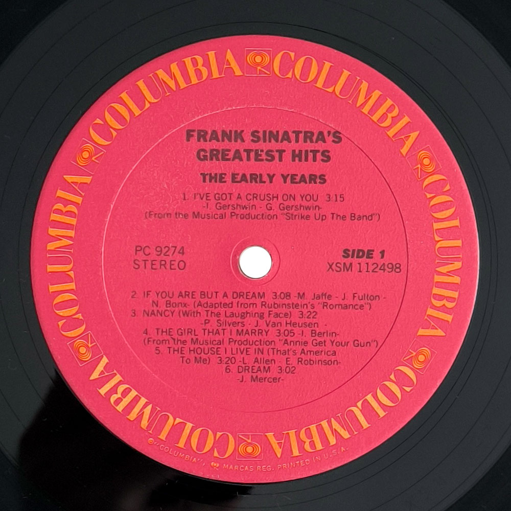 Frank Sinatra – Frank Sinatra's Greatest Hits The Early Years (LP)