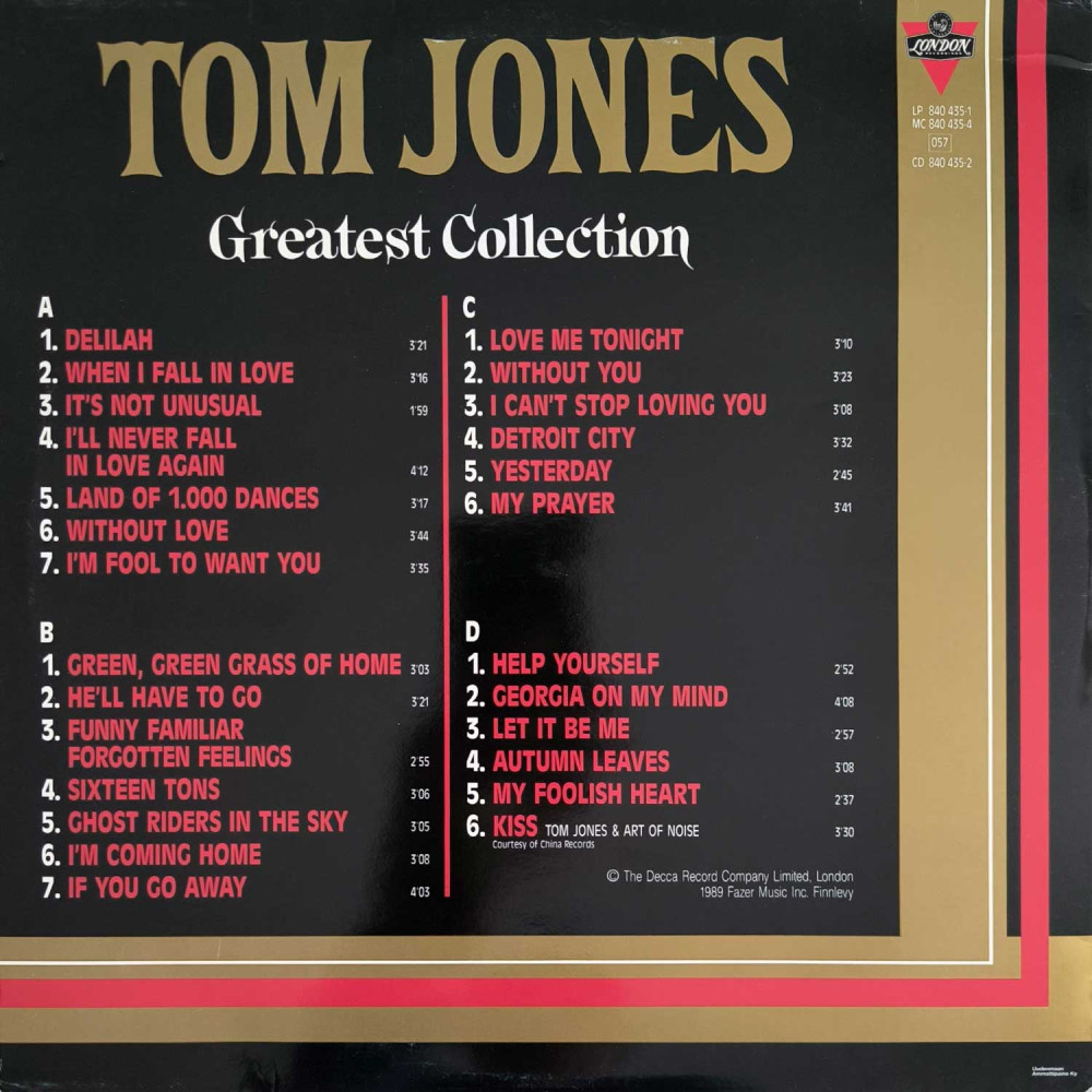 Tom Jones - Greatest Collection (2 LP)