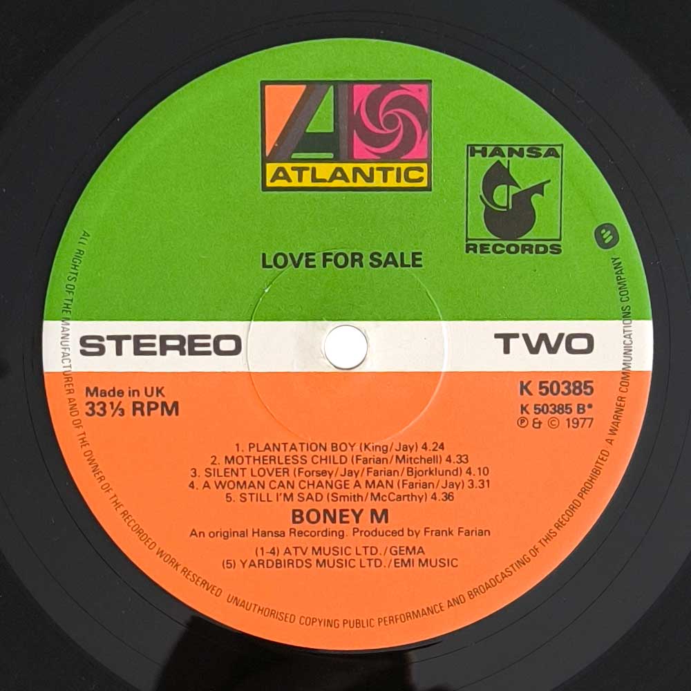 Boney M. – Love For Sale (LP)