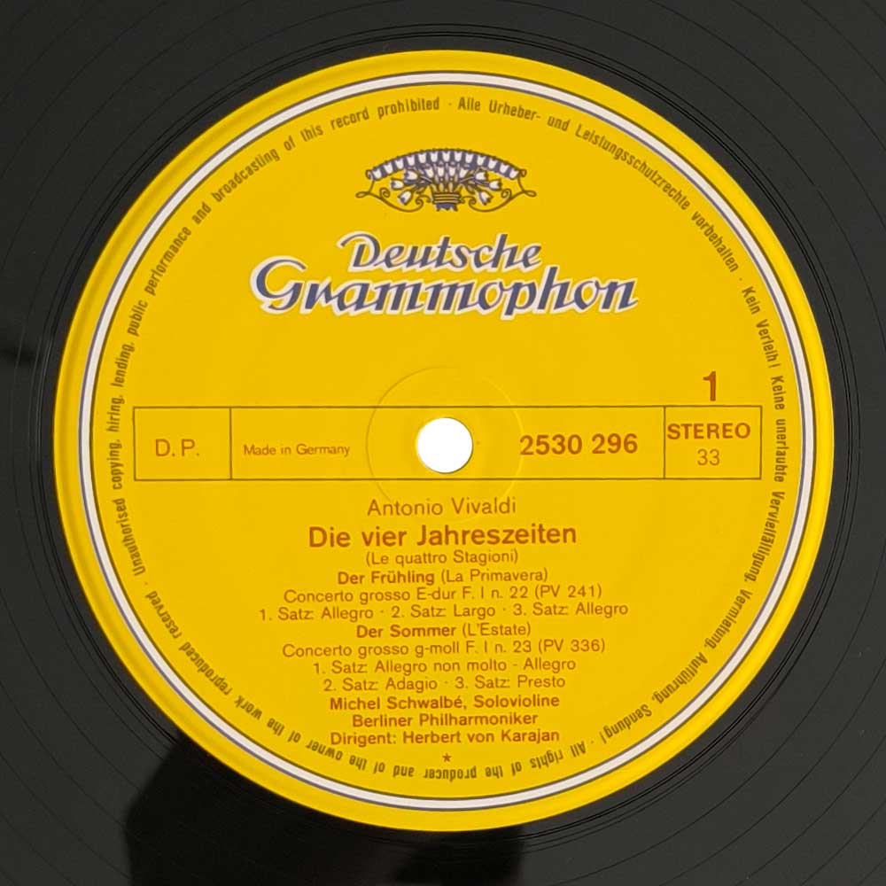 Antonio Vivaldi / Michel Schwalbé • Berliner Philharmoniker • Herbert von Karajan - Le Quattro Stagioni (LP)