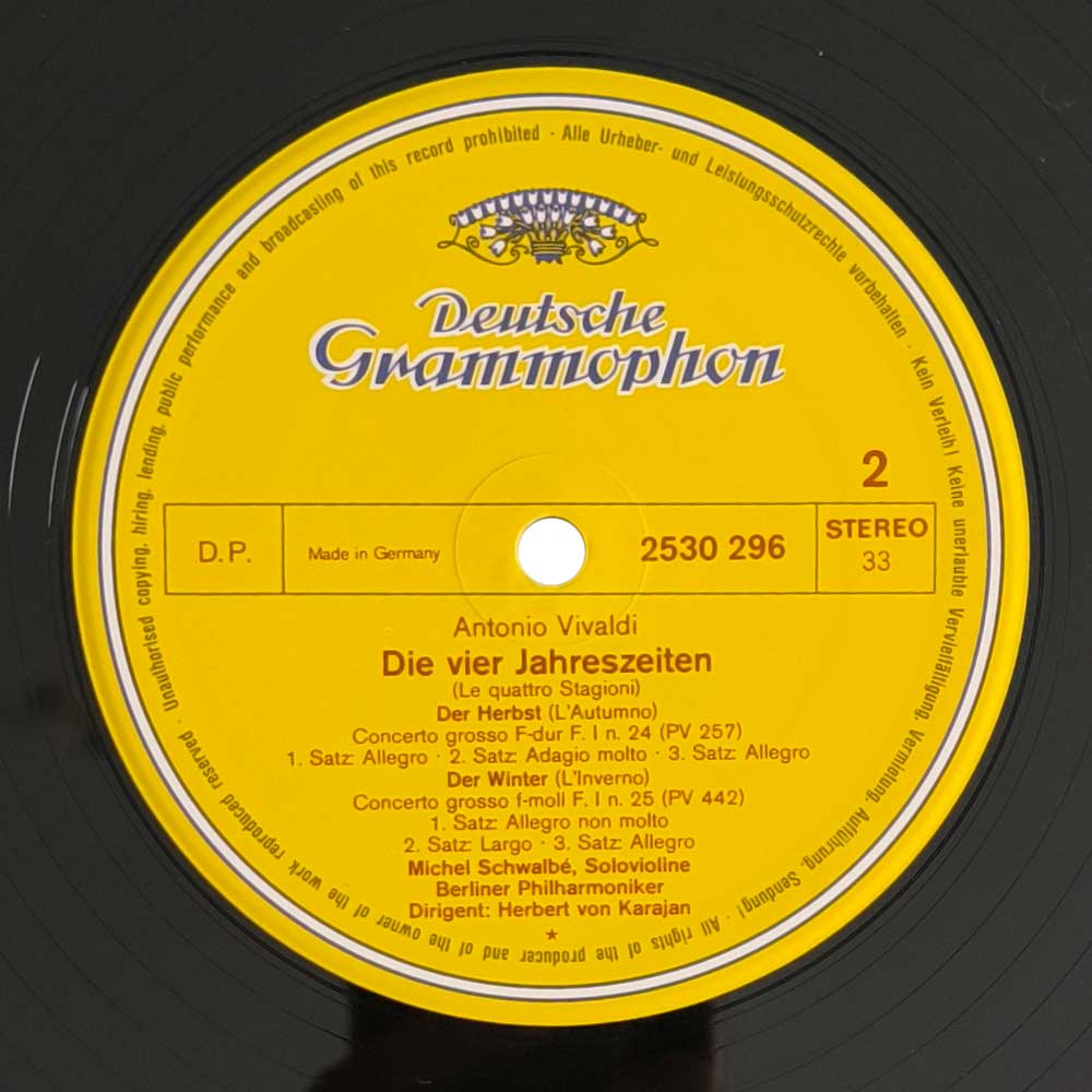 Antonio Vivaldi / Michel Schwalbé • Berliner Philharmoniker • Herbert von Karajan - Le Quattro Stagioni (LP)