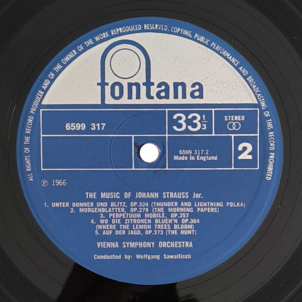 Johann Strauss Jr., Wolfgang Sawallisch, Wiener Symphoniker - The Music Of Johann Strauss Jr. (2LP)