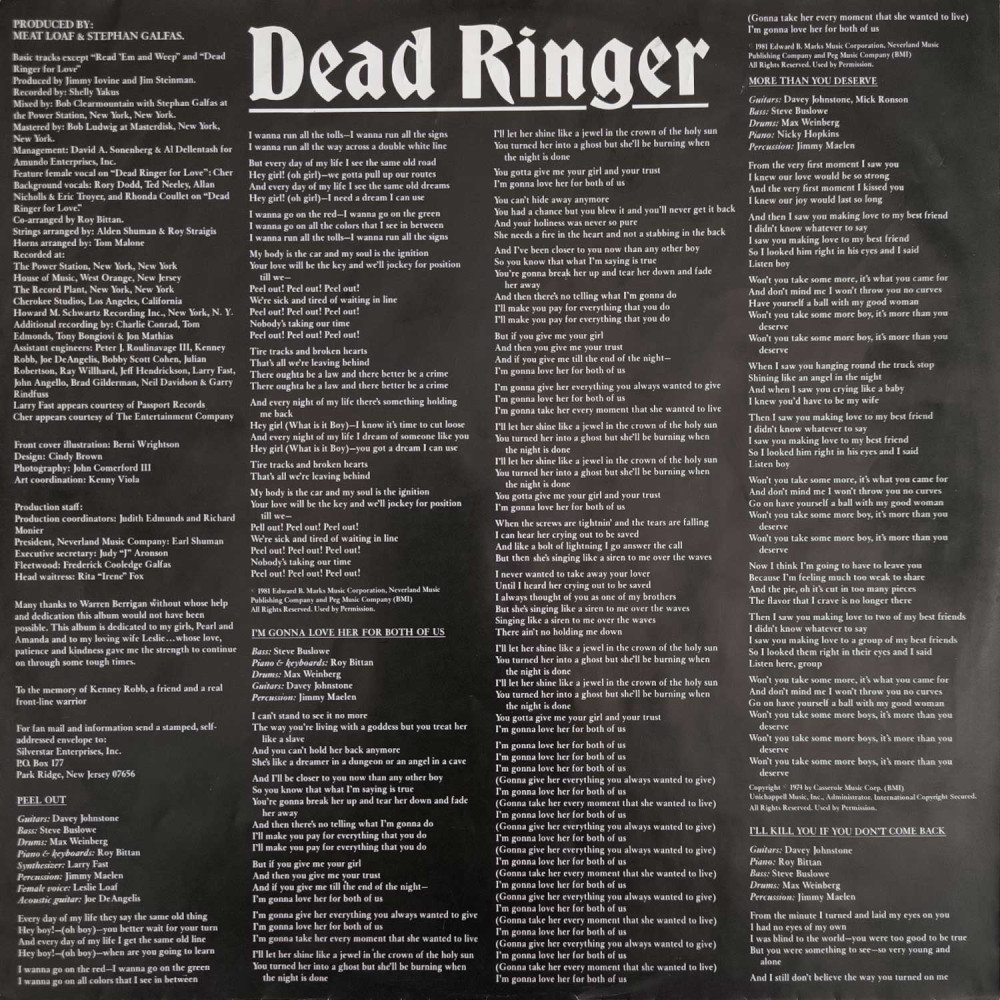 Meat Loaf - Dead Ringer (L P)