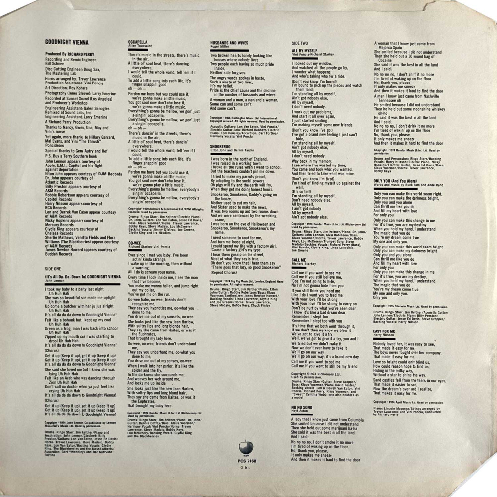 Ringo Starr - Goodnight Vienna (LP)