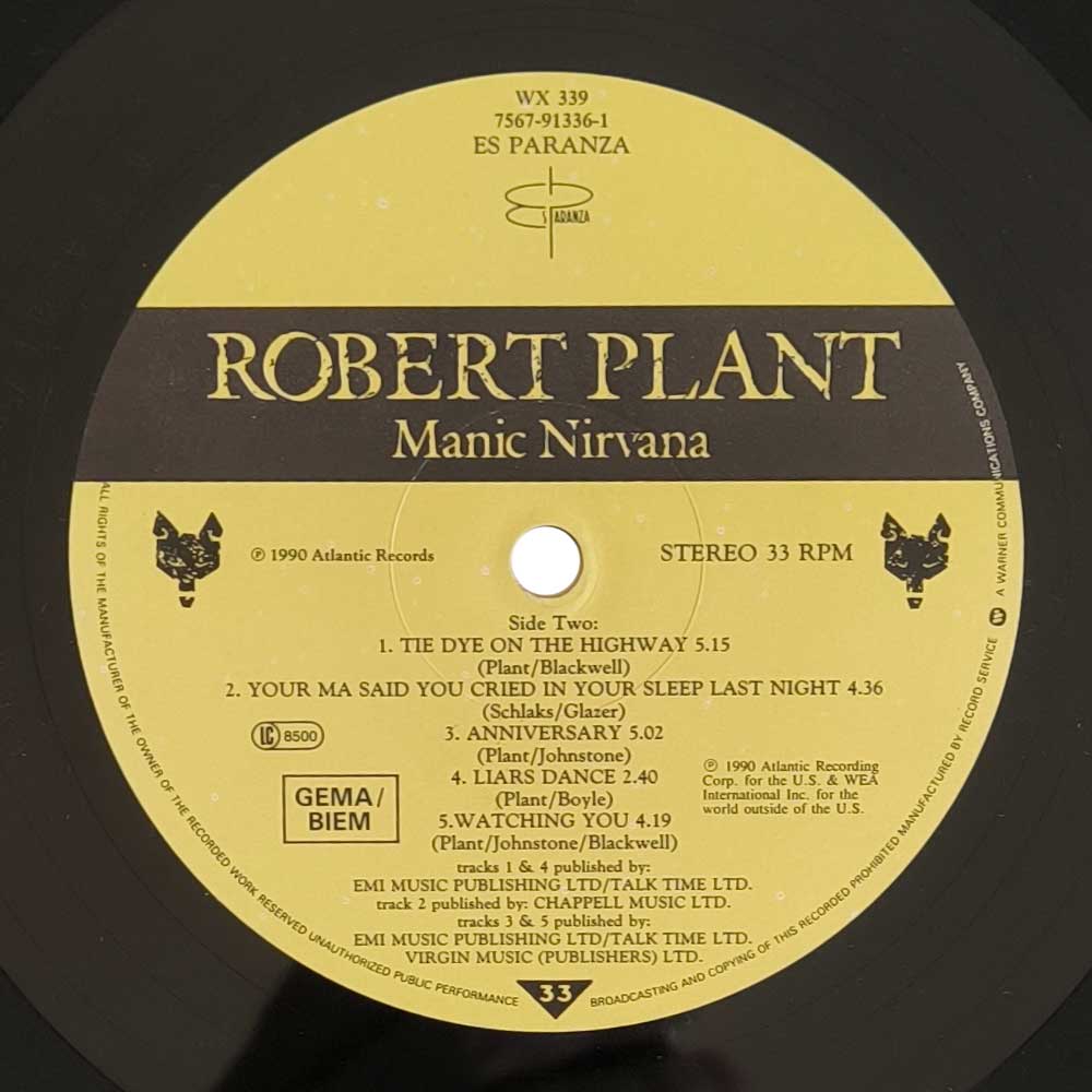 Robert Plant - Manic Nirvana (LP)