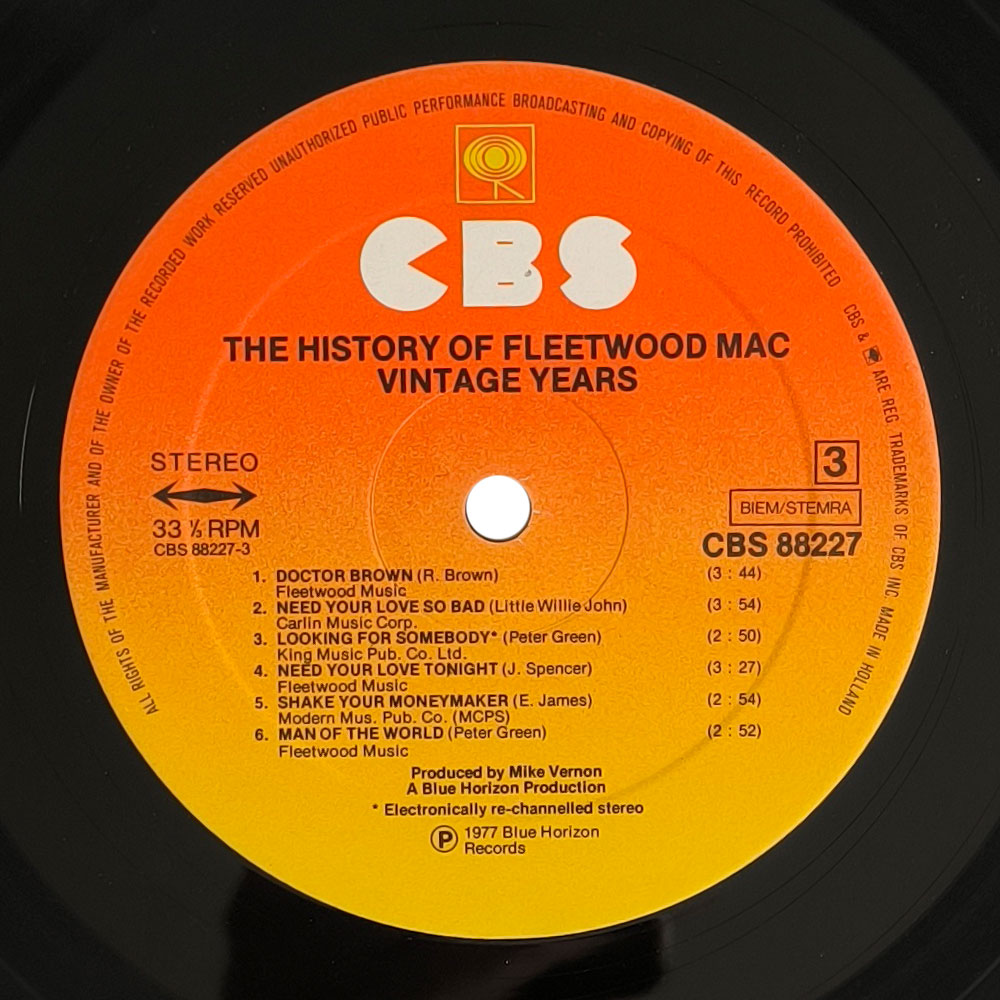 Fleetwood Mac – The History Of Fleetwood Mac - Vintage Years (2 LP)