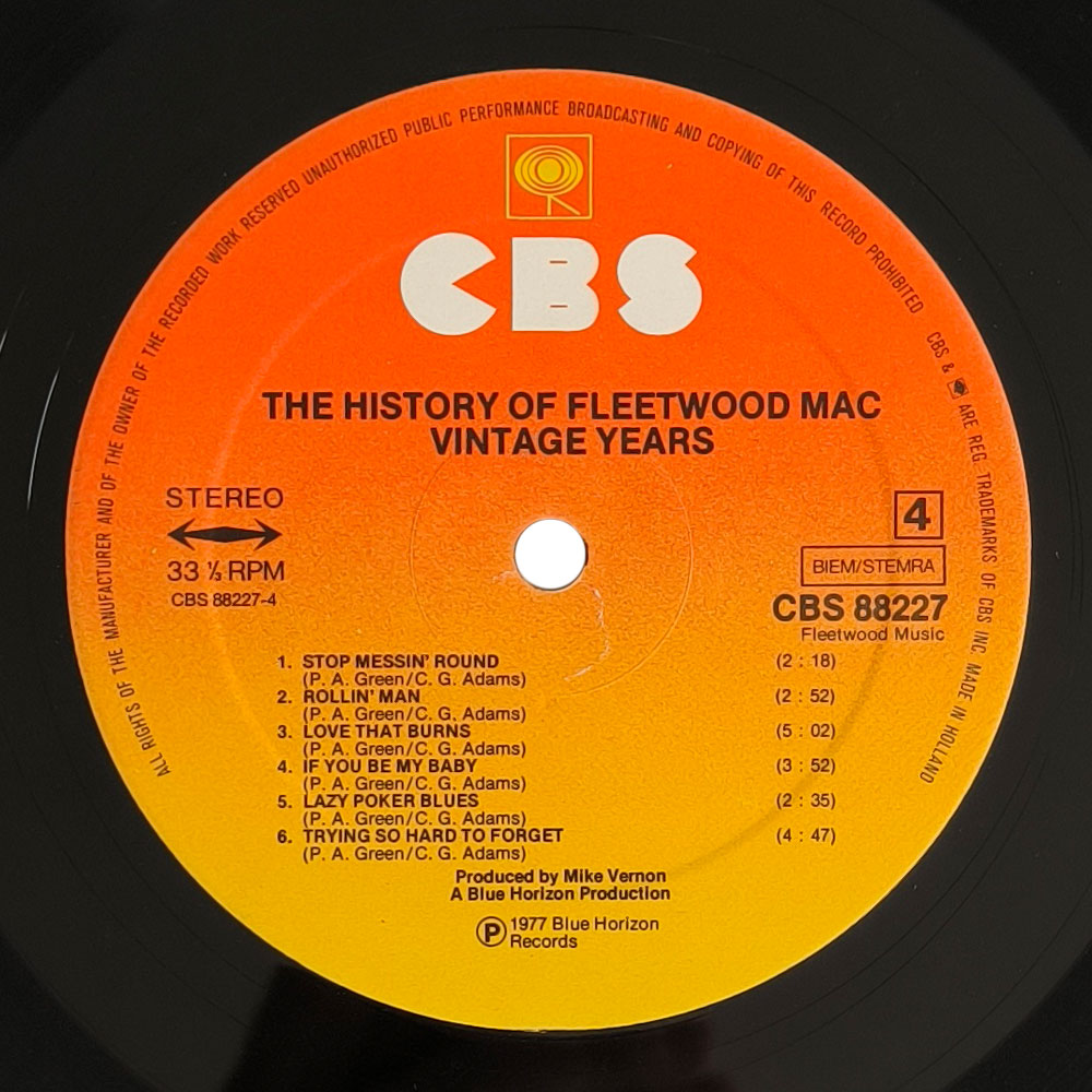 Fleetwood Mac – The History Of Fleetwood Mac - Vintage Years (2 LP)