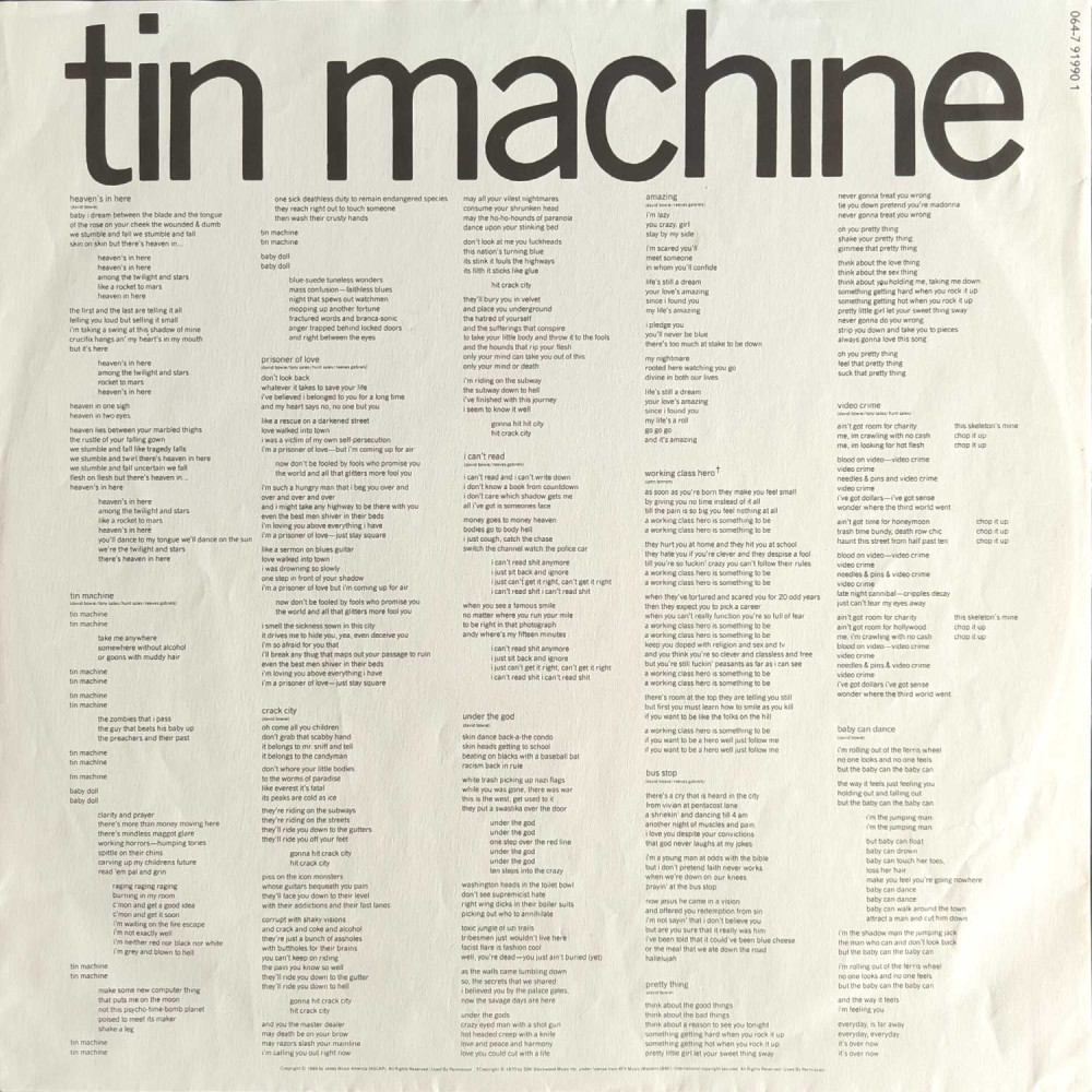 Tin Machine – Tin Machine (LP)
