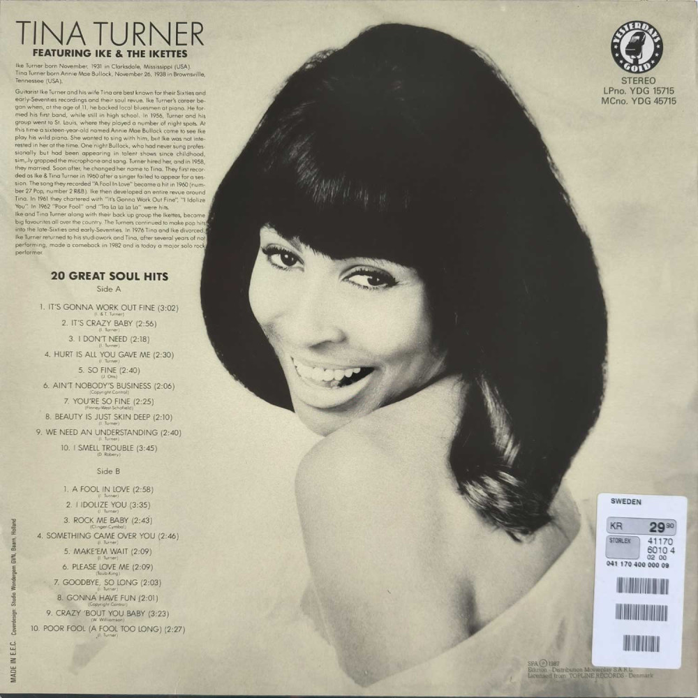 Tina Turner Featuring Ike & The Ikettes – 20 Great Soul Hits (LP)