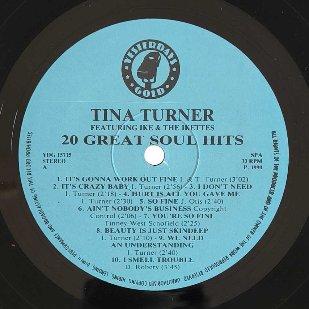 Tina Turner Featuring Ike & The Ikettes – 20 Great Soul Hits (LP)