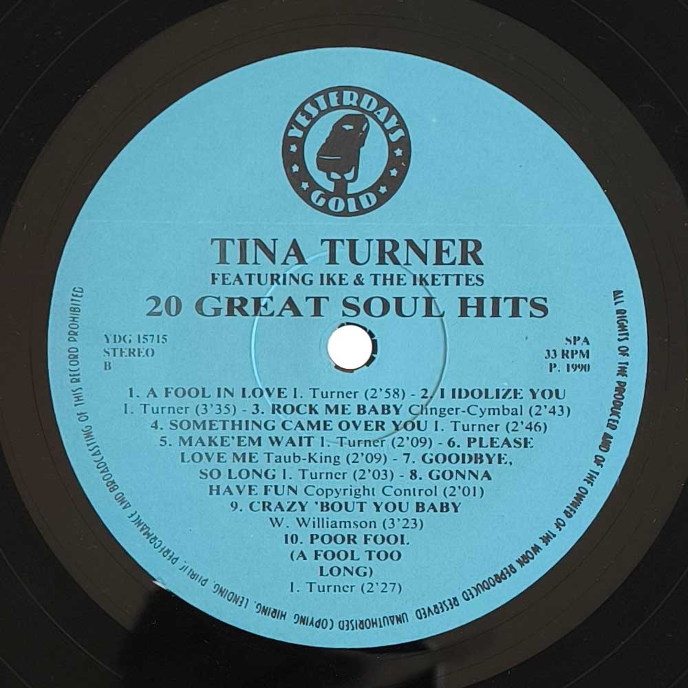 Tina Turner Featuring Ike & The Ikettes – 20 Great Soul Hits (LP)