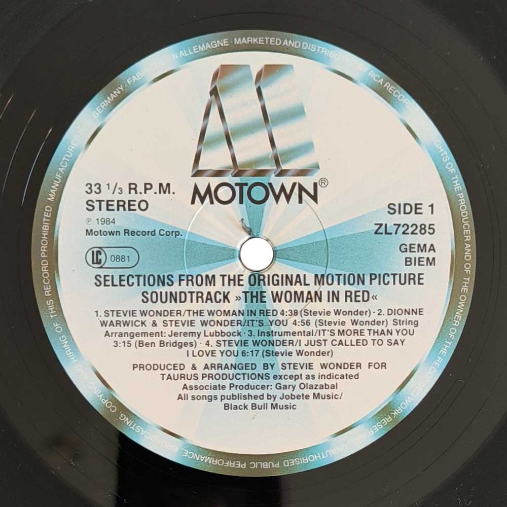 Stevie Wonder - The Woman In Red (Selections From The Original Motion Picture Soundtrack) (LP)