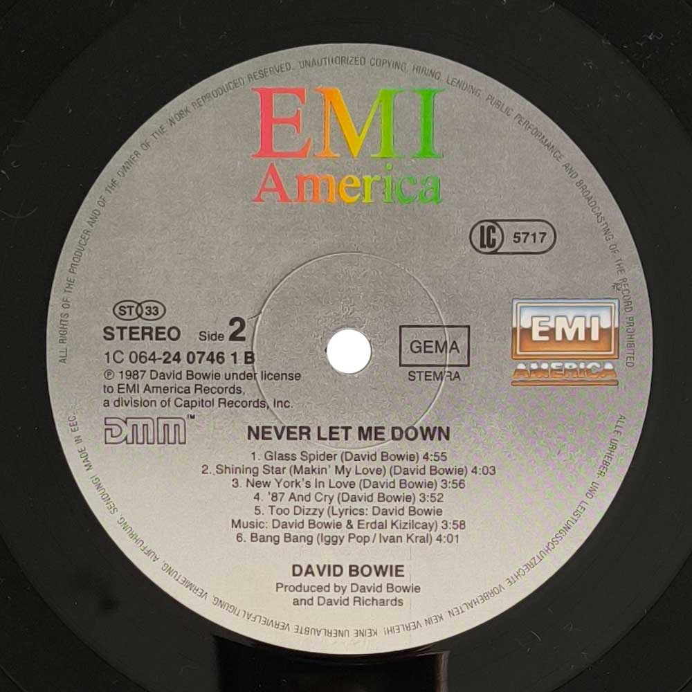 David Bowie - Never Let Me Down (LP)