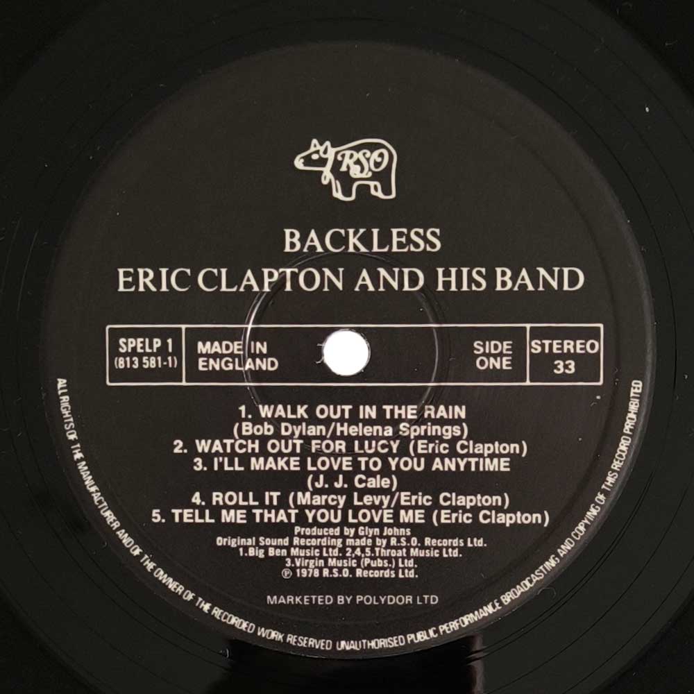 Eric Clapton - Backless (LP)