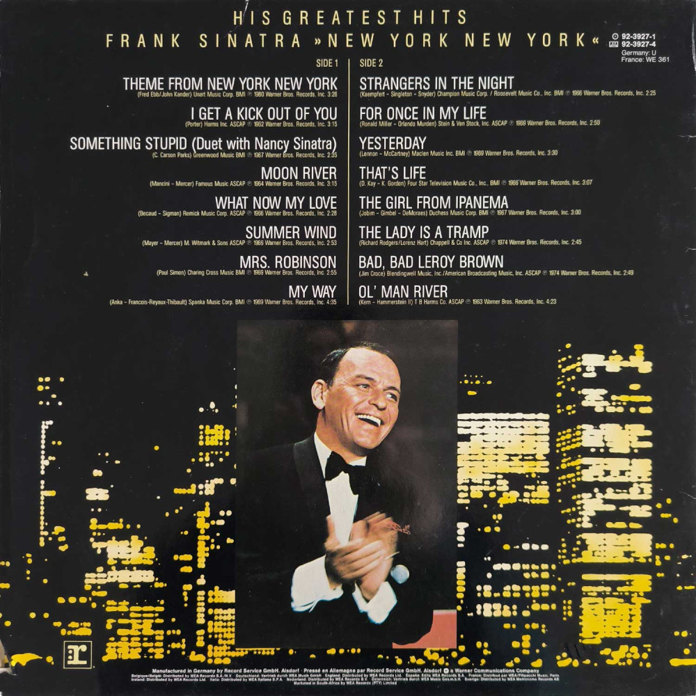 Frank Sinatra - New York New York: His Greatest Hits (LP)