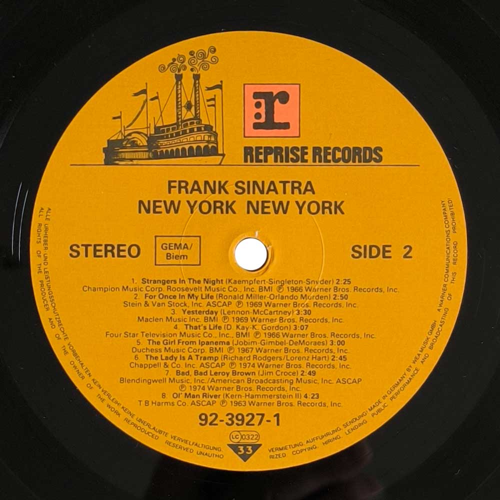 Frank Sinatra - New York New York: His Greatest Hits (LP)