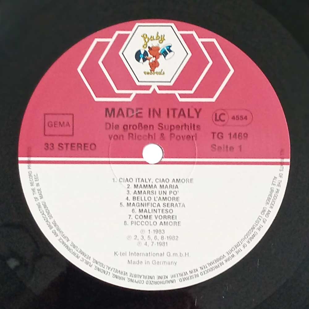 Ricchi E Poveri – Made In Italy - Die Großen Superhits Von Ricchi E Poveri (LP)