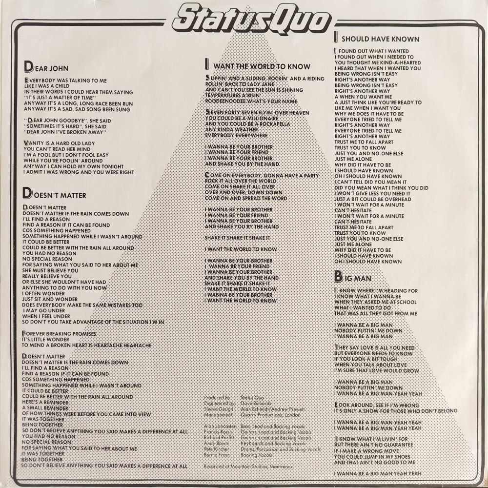 Status Quo – 1+9+8+2 = XX (LP)