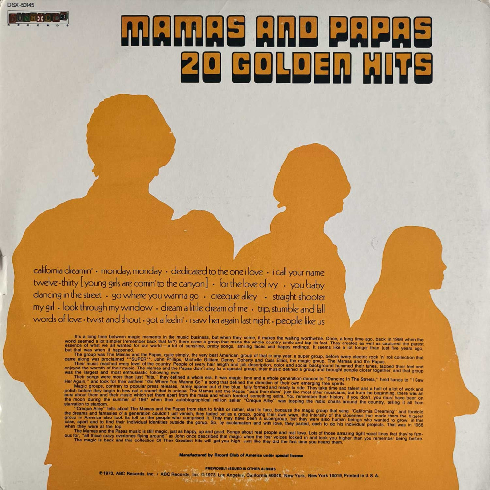 The Mamas & The Papas - 20 Golden Hits (2 LP)
