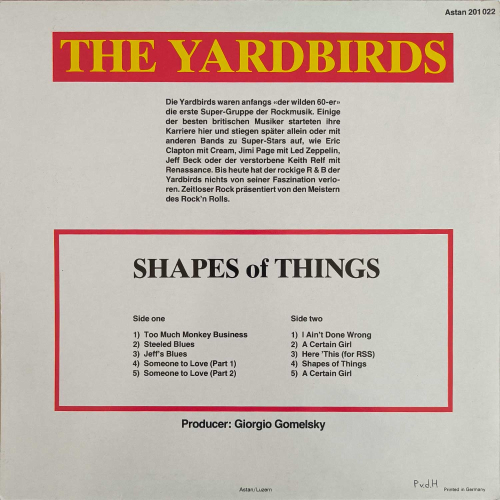 The Yardbirds - Shapes Of Things (LP)