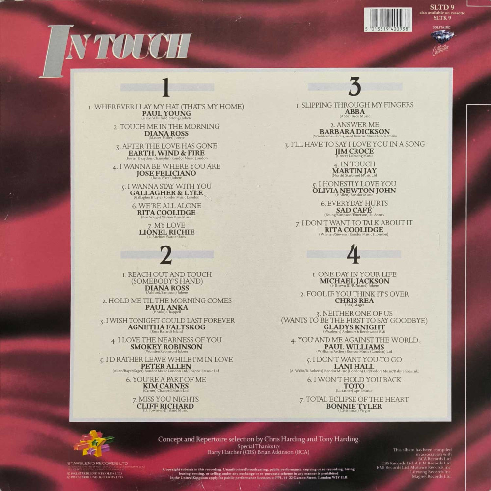 Various – In Touch - 28 Messages Of Love (2 LP)