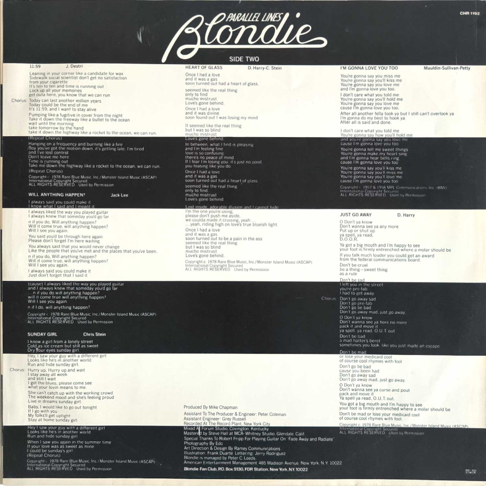 Blondie - Parallel Lines (LP)