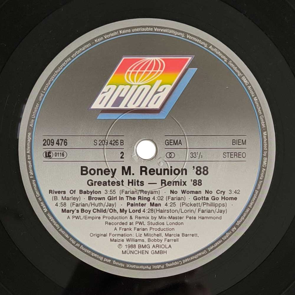 Boney M. Reunion '88 - Greatest Hits Of All Times - Remix '88 (LP)