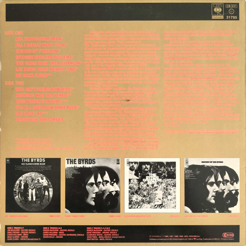 The Byrds - The Byrds Play Dylan (LP)