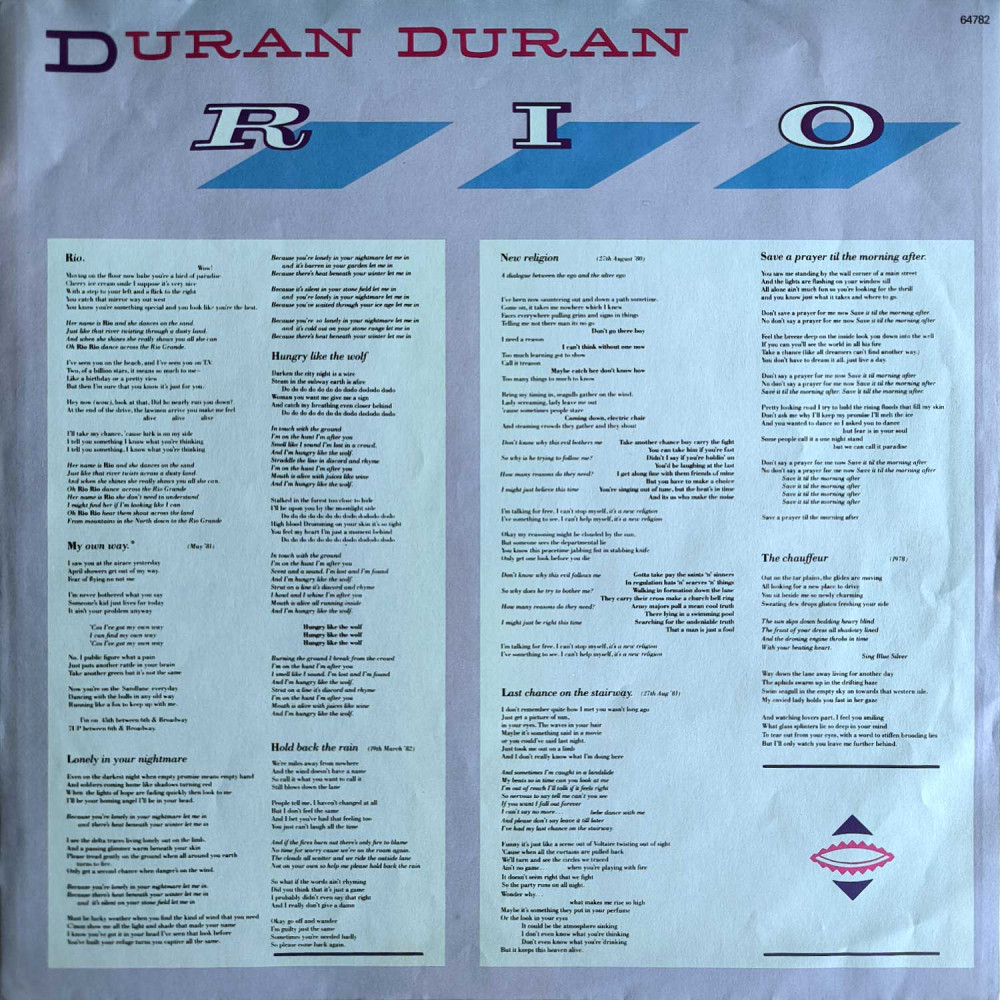 Duran Duran ‎– Rio (LP)