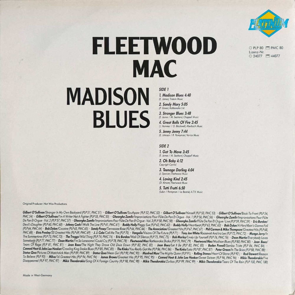 Fleetwood Mac - Madison Blues (LP)