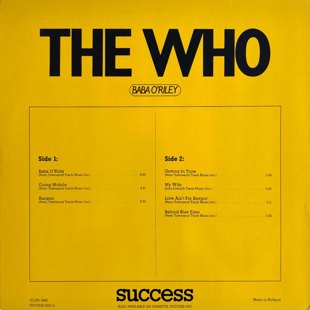 The Who - Baba O'Riley (LP)