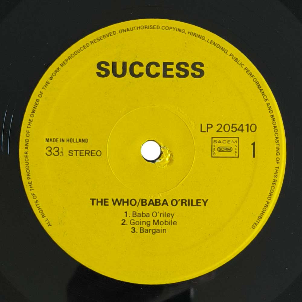 The Who - Baba O'Riley (LP)