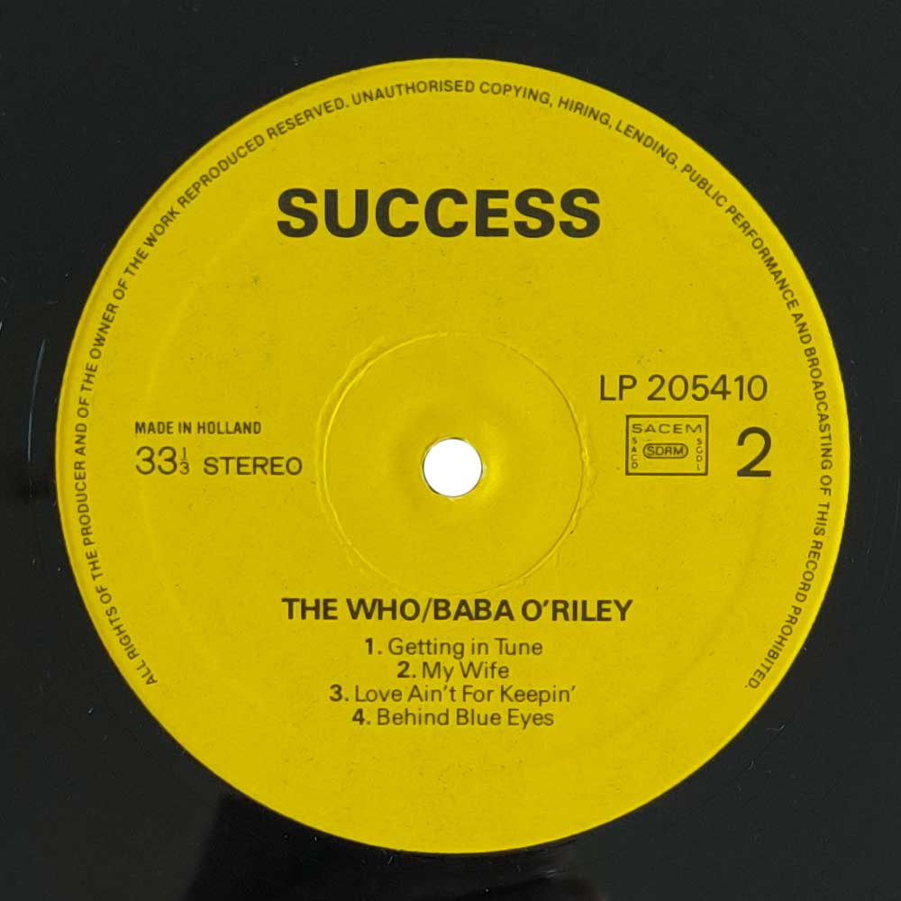 The Who - Baba O'Riley (LP)