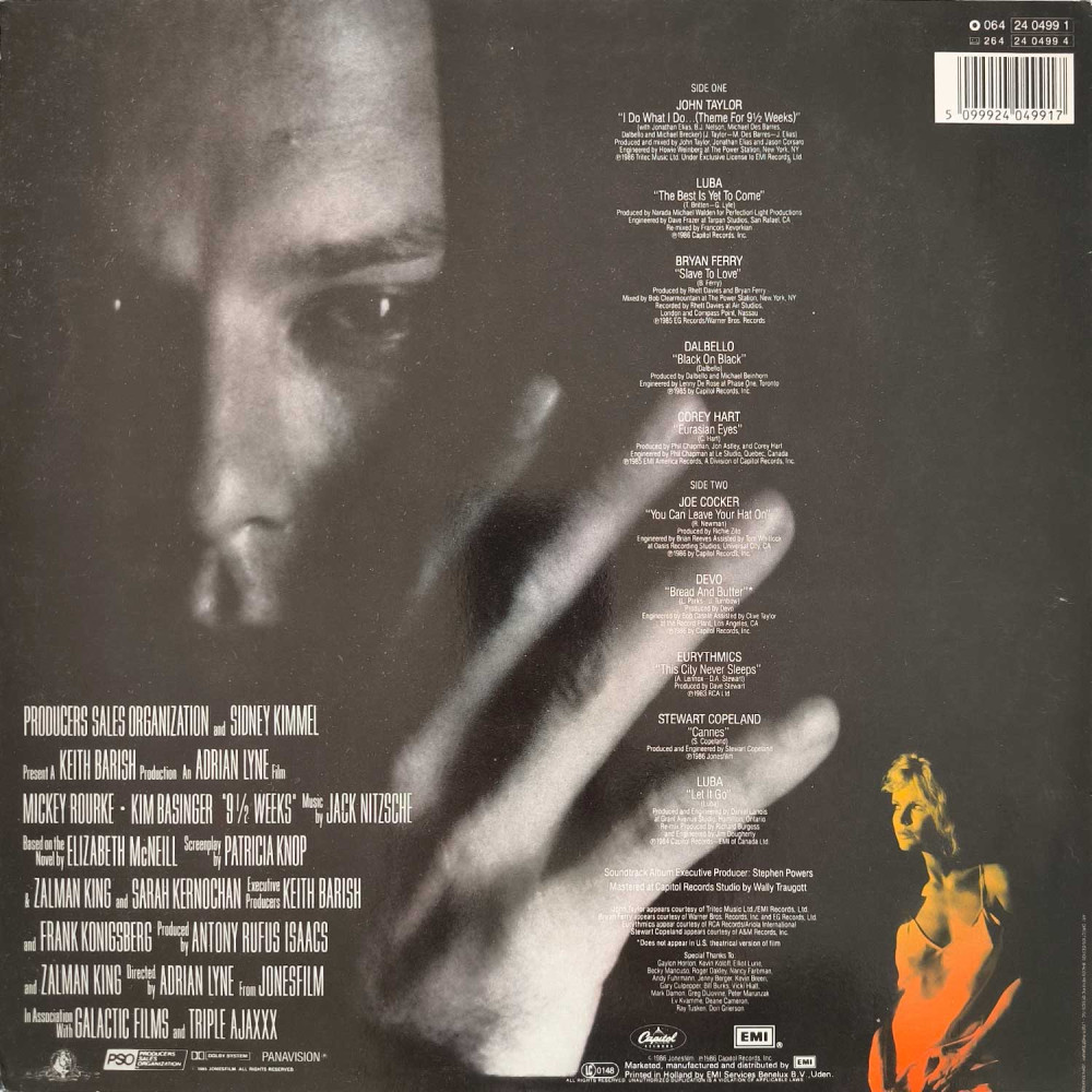 Various - 9½ Weeks (Original Motion Picture Soundtrack) (LP)