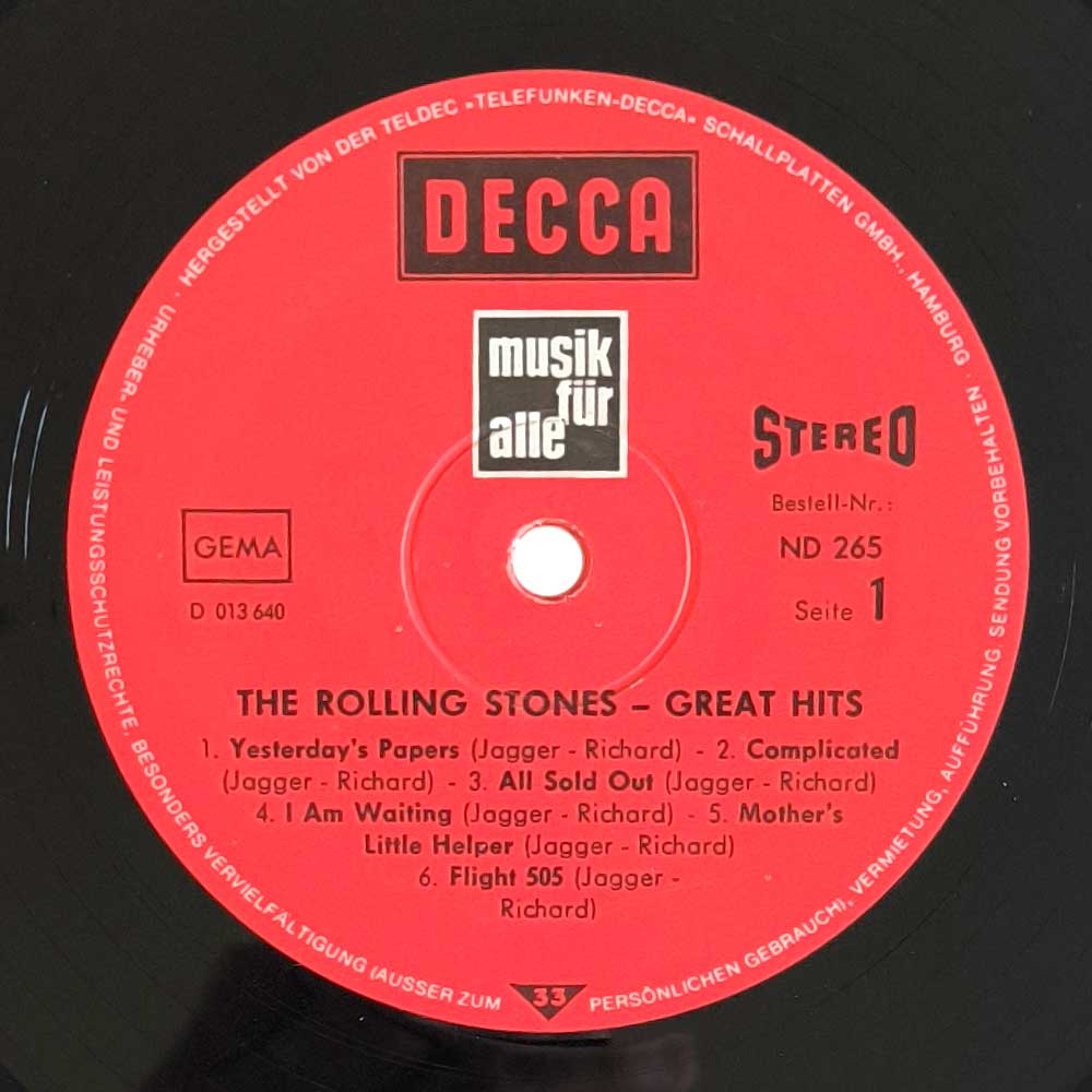The Rolling Stones – Great Hits (LP)
