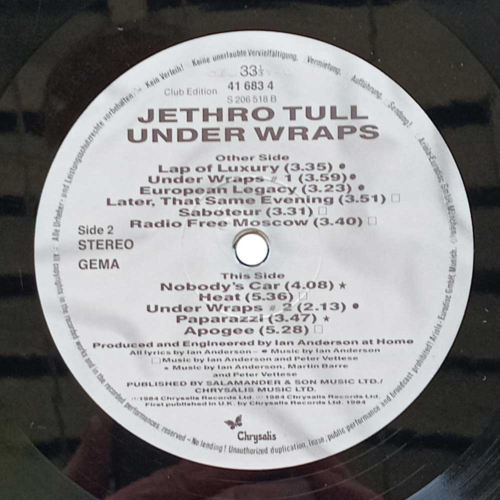 Jethro Tull – Under Wraps (LP)